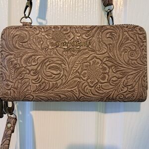 Darcy Marks London Embossed Floral Crossbody/Wallet